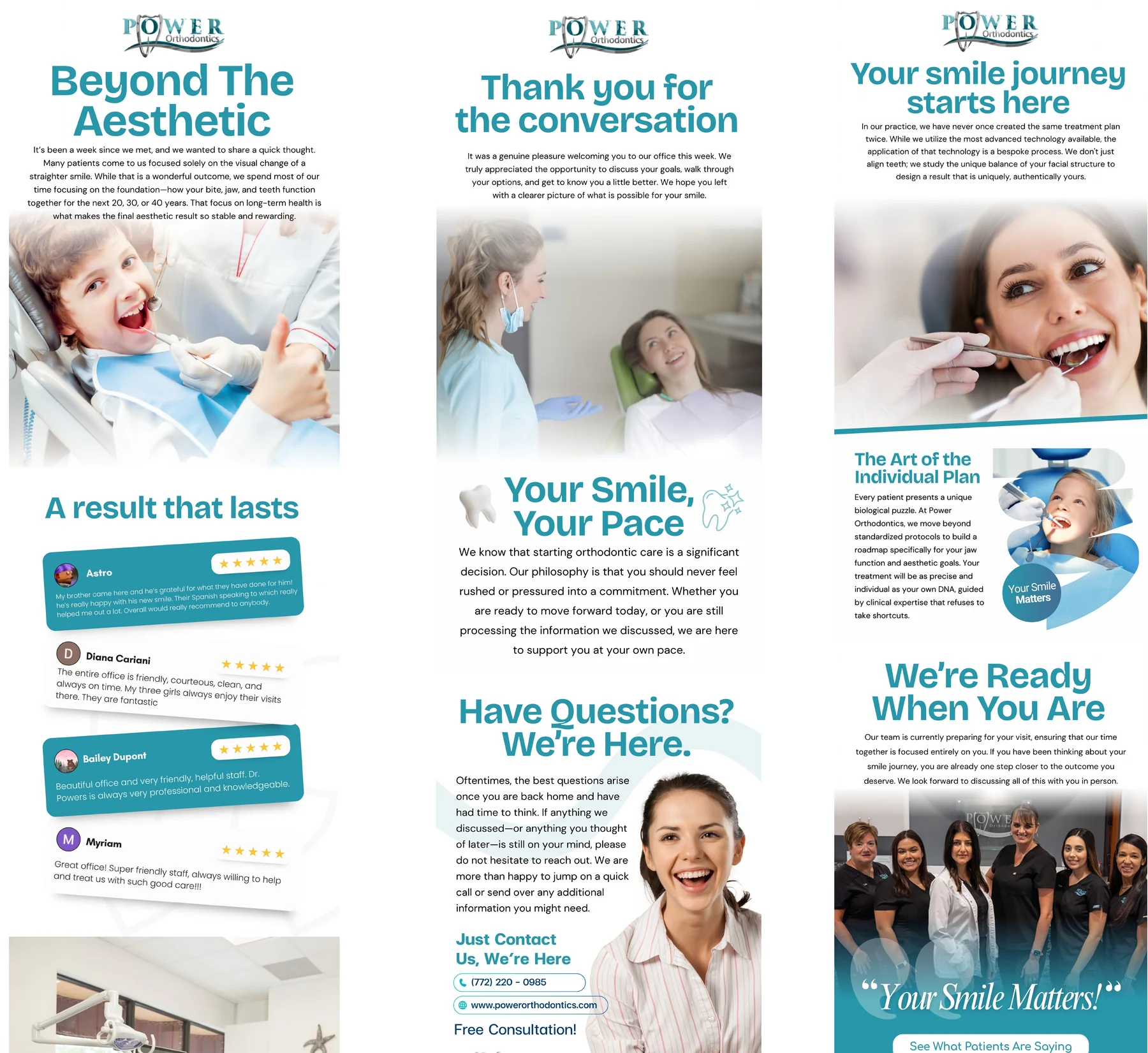 Power Orthodontics email design examples